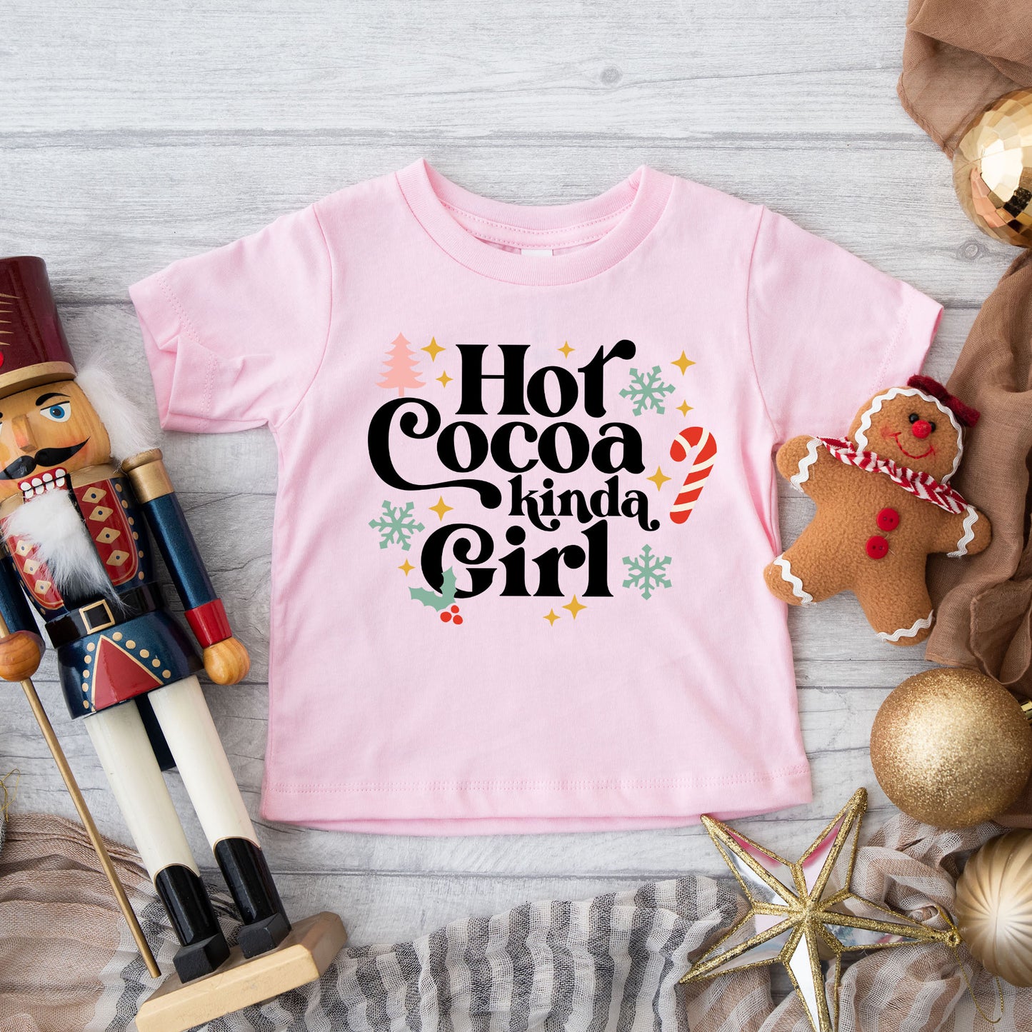 Hot Cocoa Kinda Girl | Toddler Graphic Short Sleeve Tee