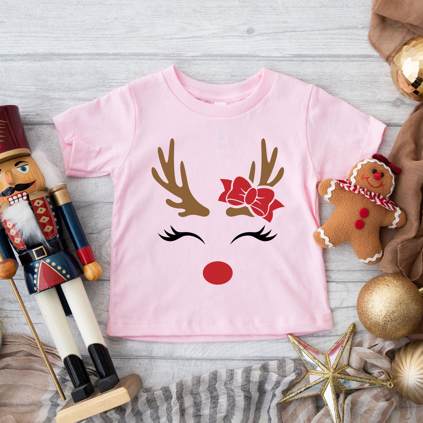 Reindeer Girl | Toddler Graphic Short Sleeve Tee