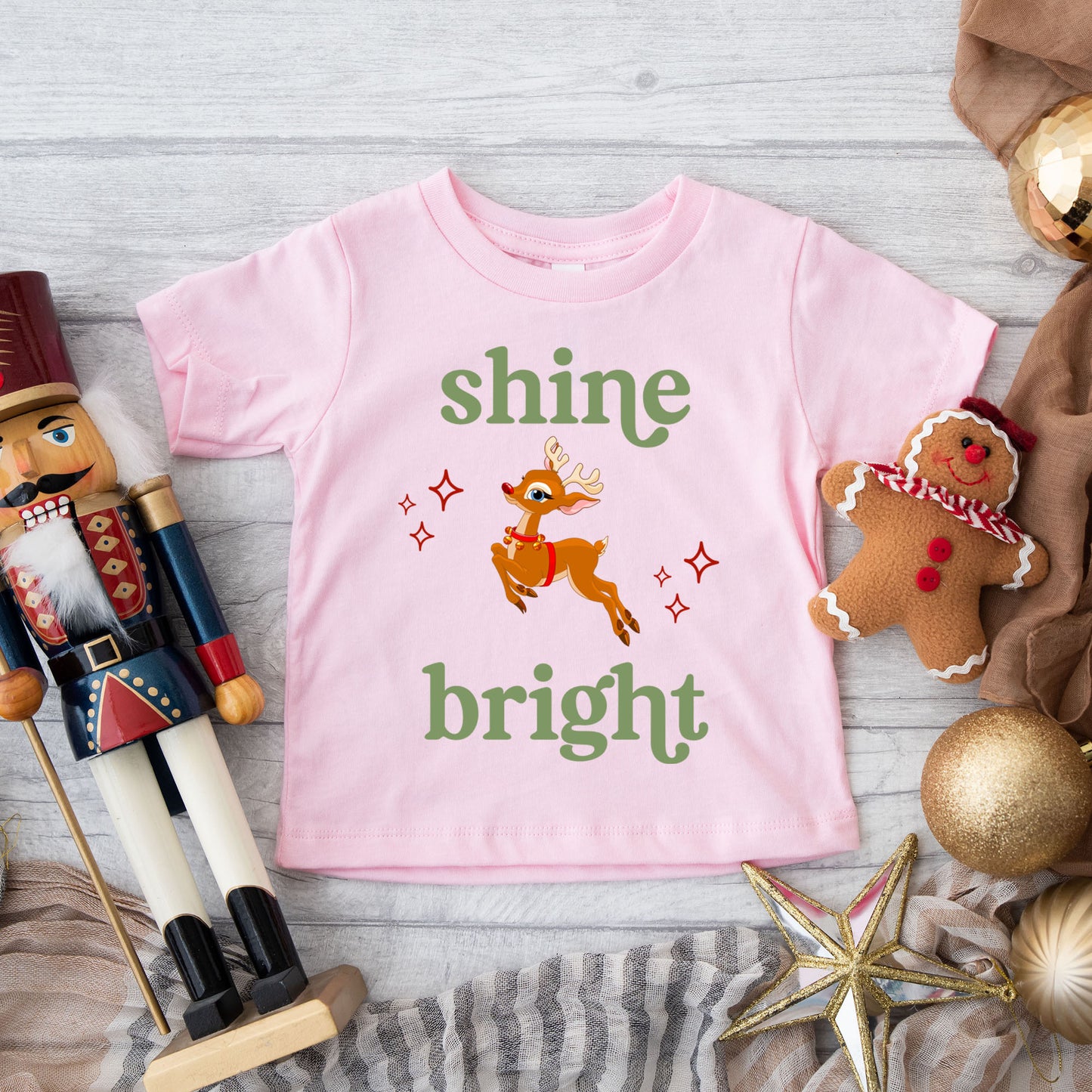 Shine Bright Deer | Toddler Graphic Short Sleeve Tee