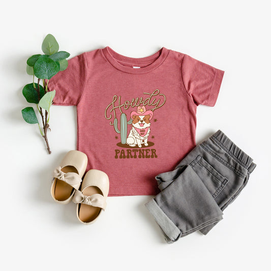 Howdy Partner Dog | Toddler Graphic Short Sleeve Tee