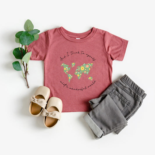 What A Wonderful World | Toddler Graphic Short Sleeve Tee