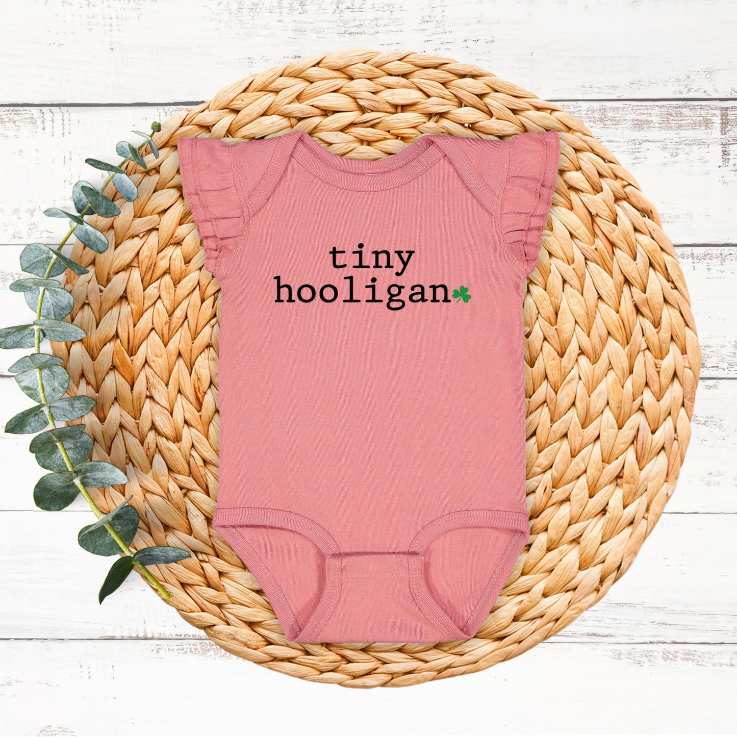 Tiny Hooligan | Baby Graphic Flutter Sleeve Onesie