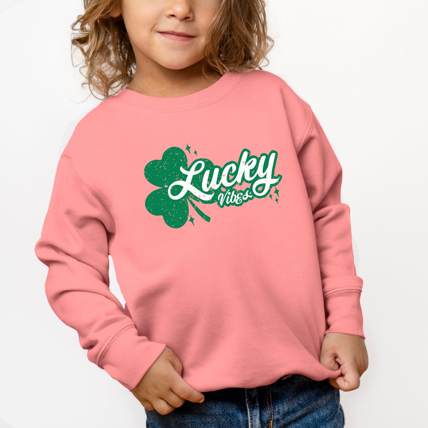 Lucky Vibes Clover | Toddler Graphic Sweatshirt