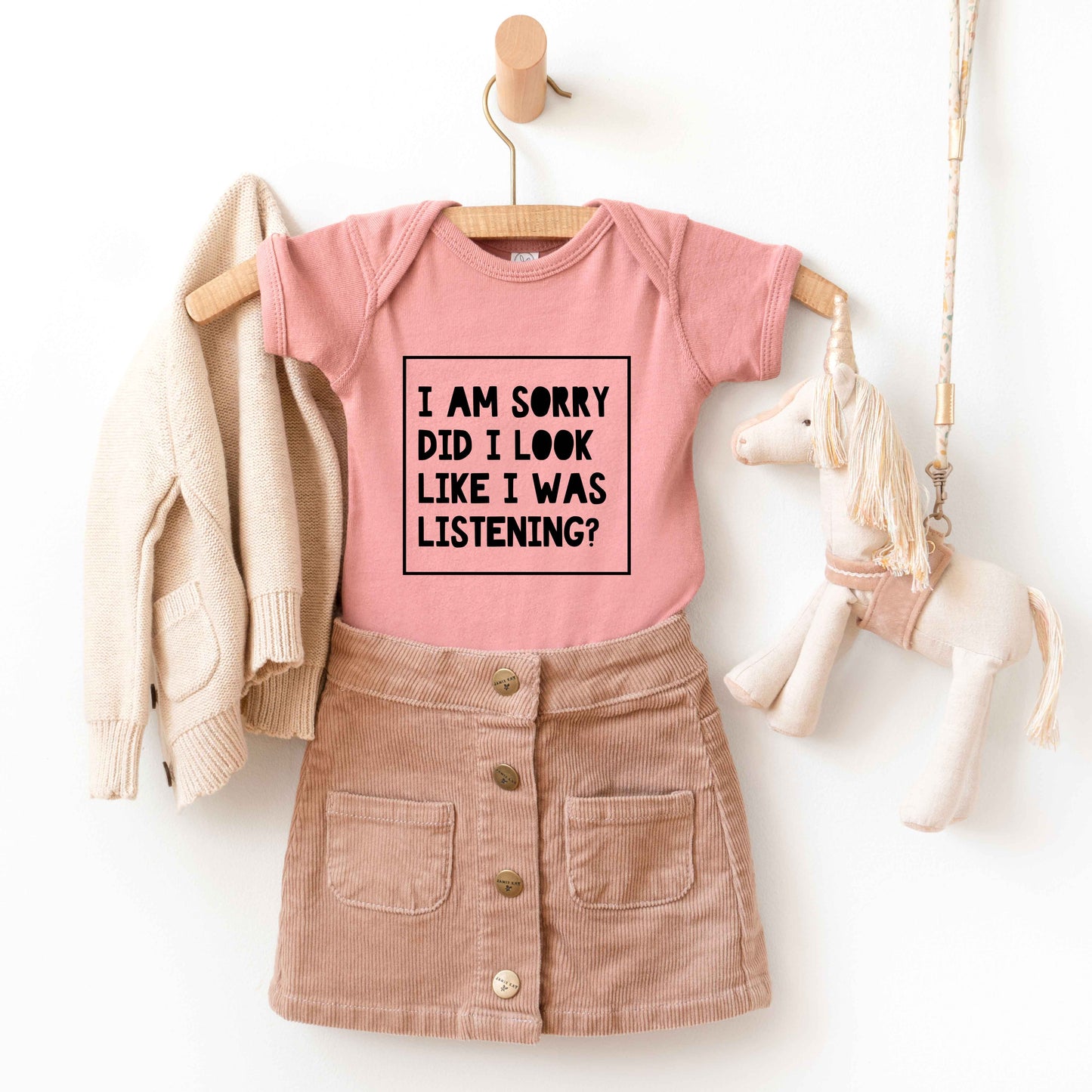 Look Like I Was Listening | Baby Graphic Short Sleeve Onesie