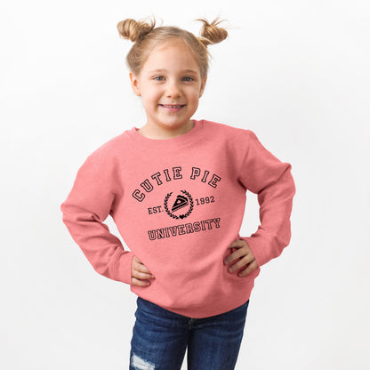 Cutie Pie University | Toddler Graphic Sweatshirt