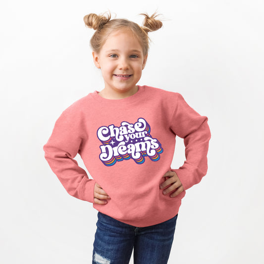 Chase Your Dreams Retro | Youth Ultra-Soft Graphic Sweatshirt