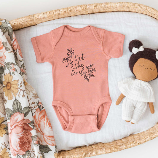 Isn't She Lovely | Baby Graphic Short Sleeve Onesie