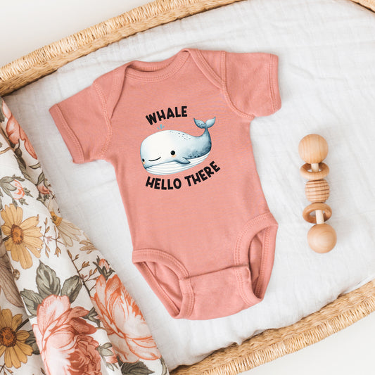 Whale Hello There | Baby Graphic Short Sleeve Onesie