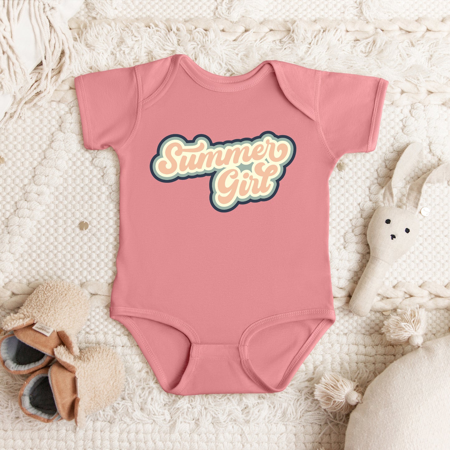 Summer Girl Retro | Baby Graphic Short Sleeve Onesie