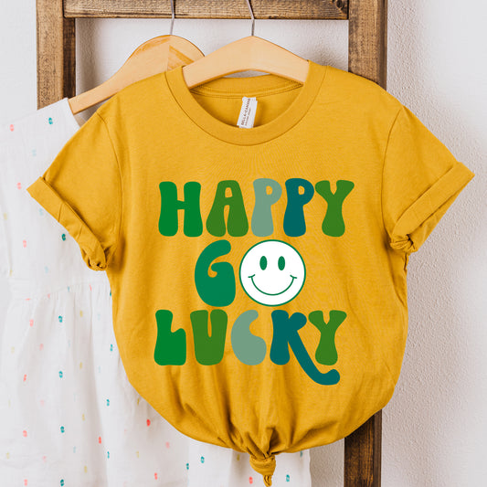 Happy Go Lucky Smiley Face | Youth Graphic Short Sleeve Tee