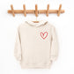 Embroidered Hand Drawn Heart | Toddler Graphic Hoodie