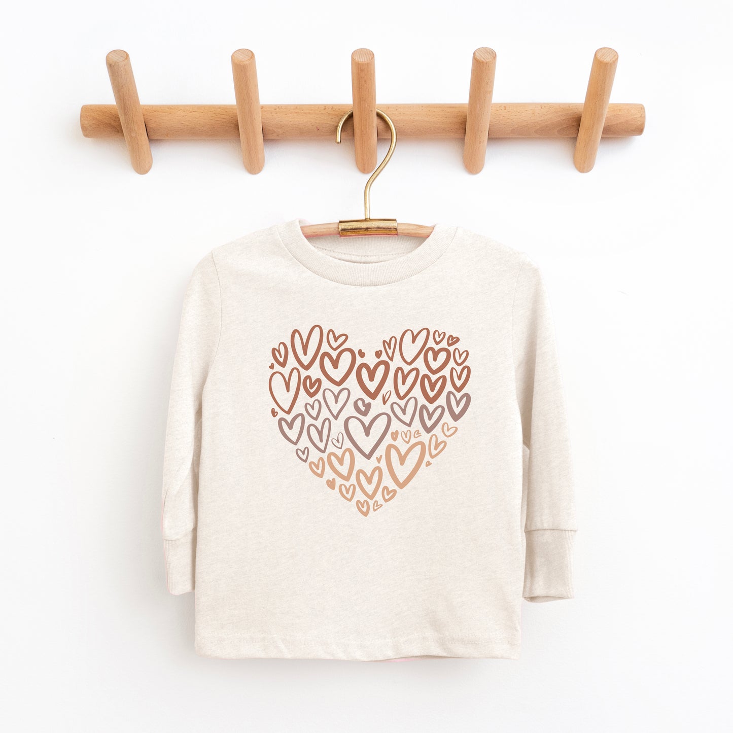 Black History Hearts | Toddler Graphic Long Sleeve Tee