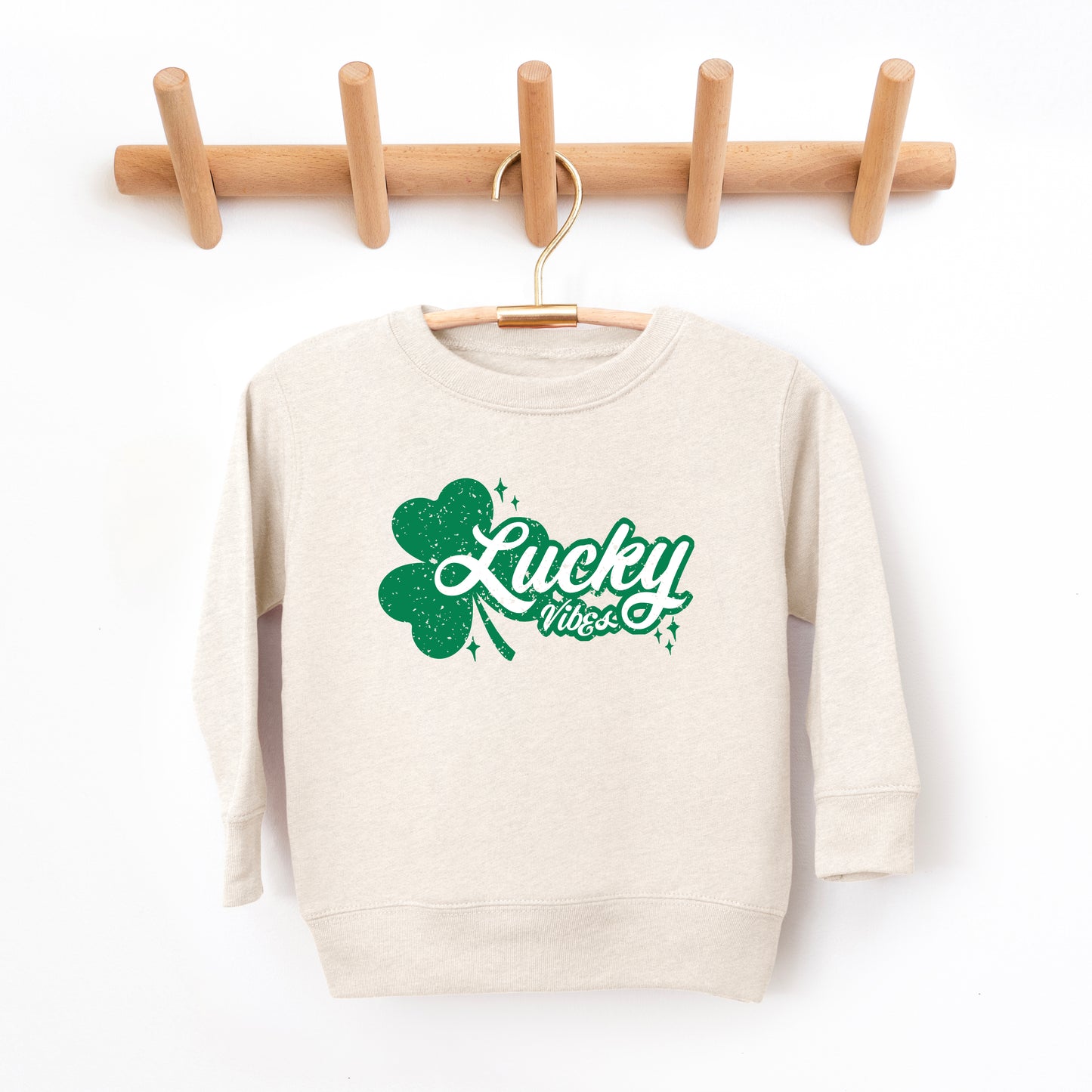 Lucky Vibes Clover | Toddler Graphic Sweatshirt