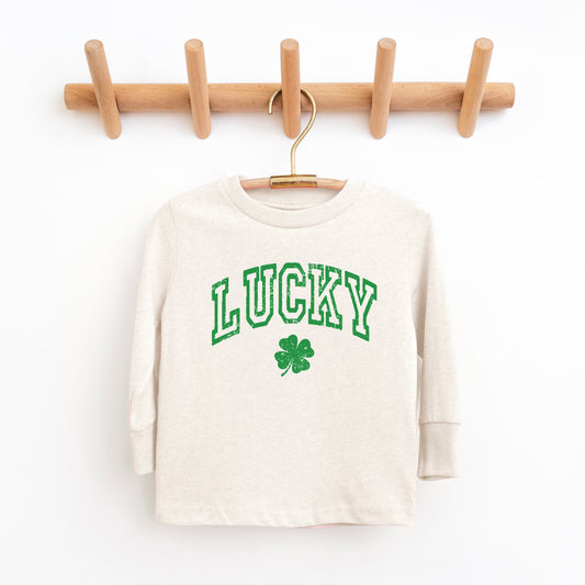 Lucky Clover Distressed | Youth Graphic Long Sleeve Tee