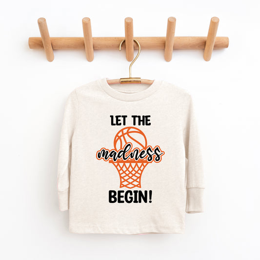 Basketball Madness Hoop | Toddler Graphic Long Sleeve Tee