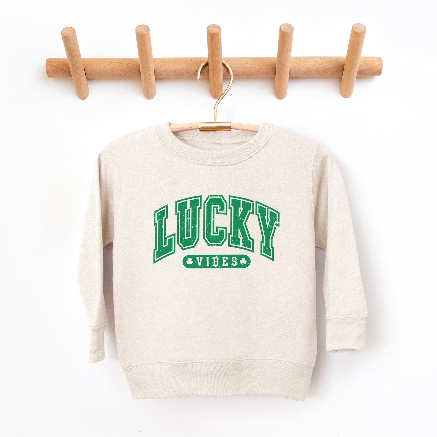 Lucky Vibes Distressed | Youth Ultra-Soft Graphic Sweatshirt