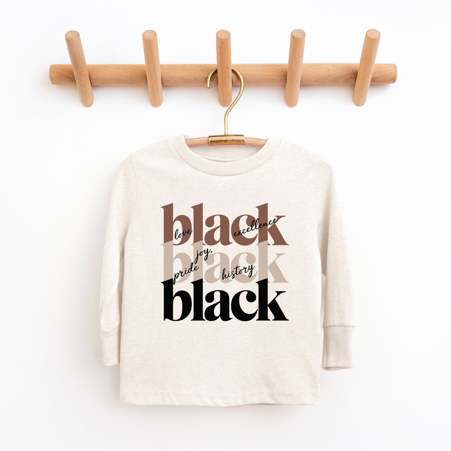 Black History Stacked | Toddler Graphic Long Sleeve Tee