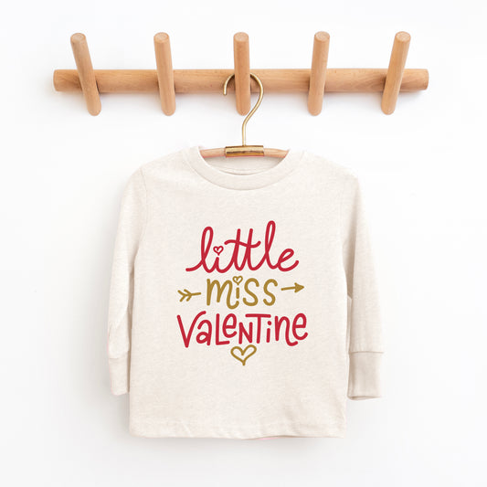 Little Miss Valentine | Toddler Graphic Long Sleeve Tee