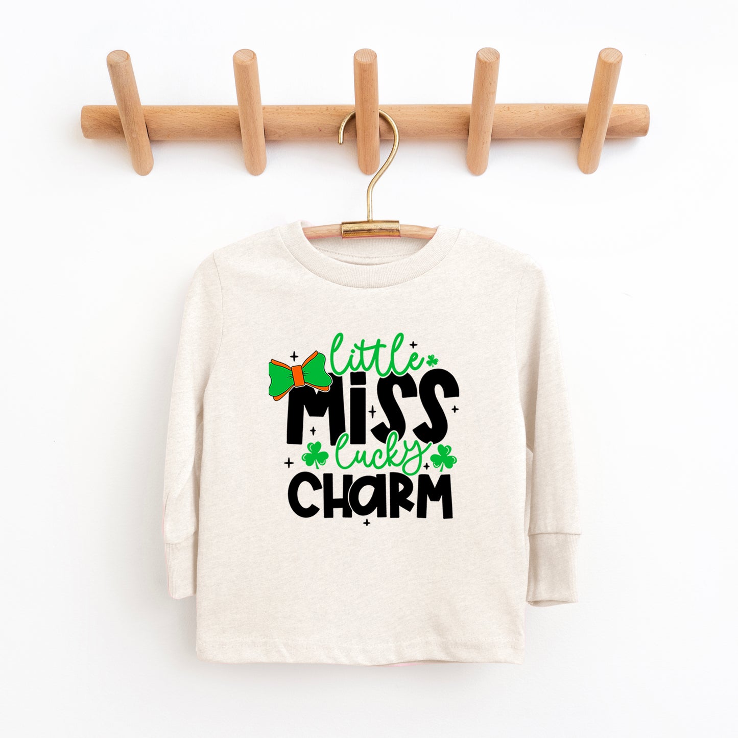 Little Miss Lucky Charm | Toddler Graphic Long Sleeve Tee