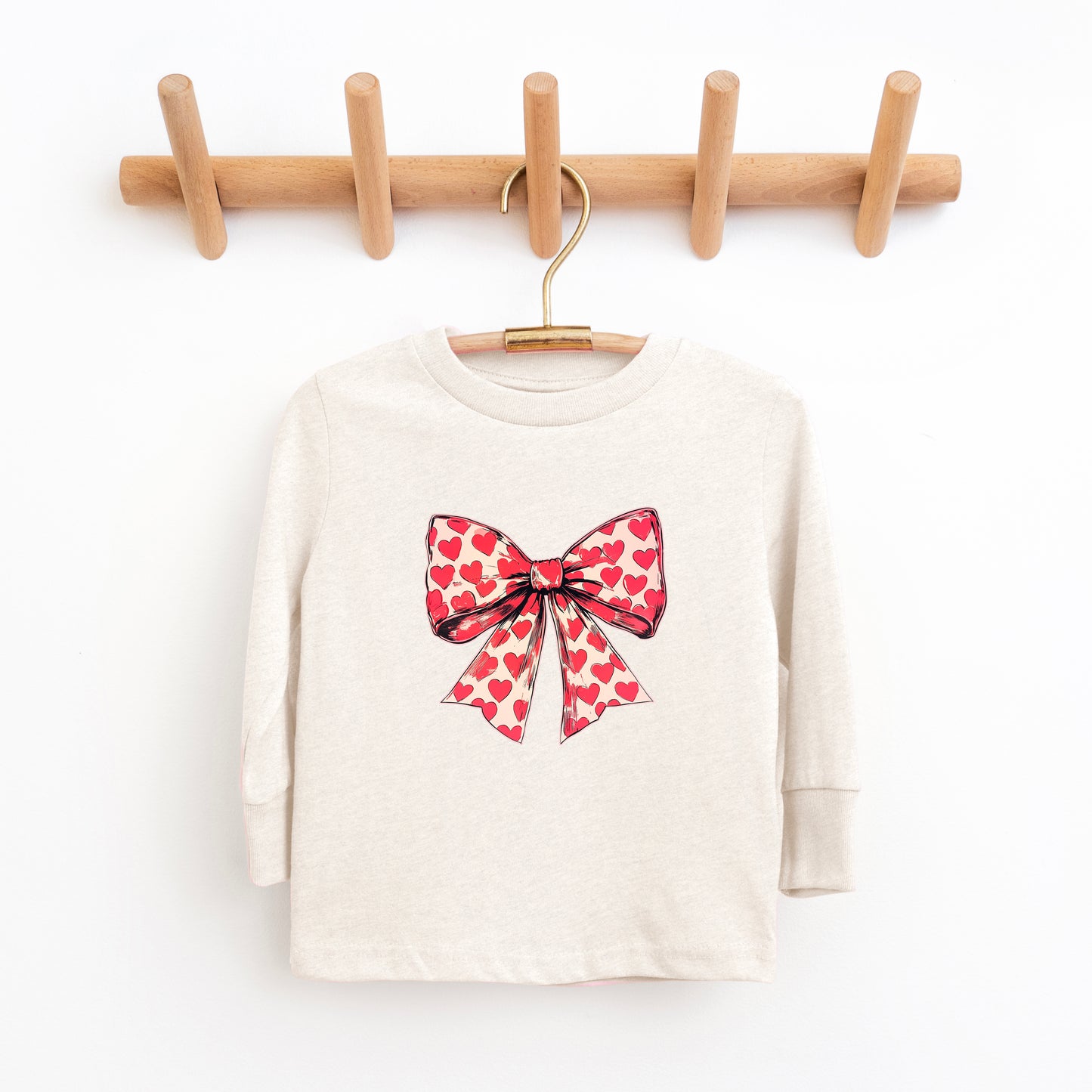 Coquette Hearts | Toddler Graphic Long Sleeve Tee