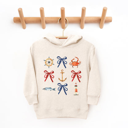 Coquette Nautical Collage | Toddler Graphic Hoodie