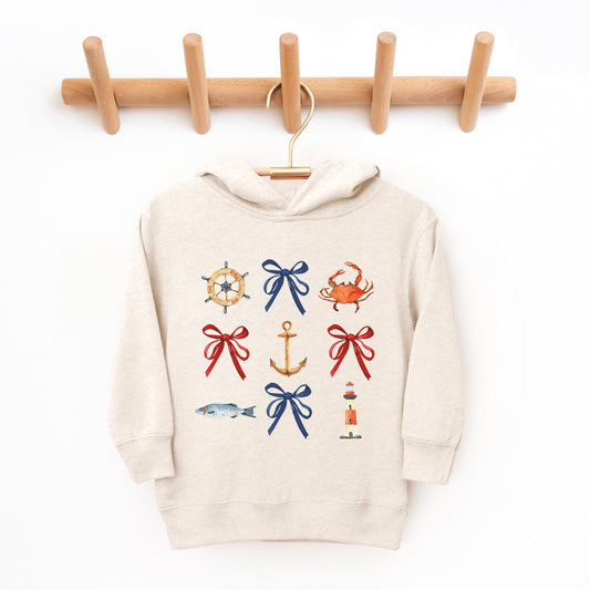 Coquette Nautical Collage | Toddler Graphic Hoodie