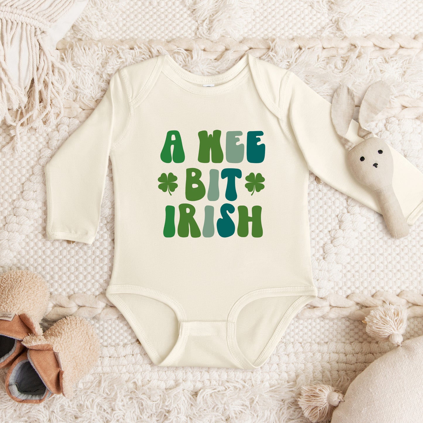 A Wee Bit Irish | Baby Graphic Long Sleeve Onesie