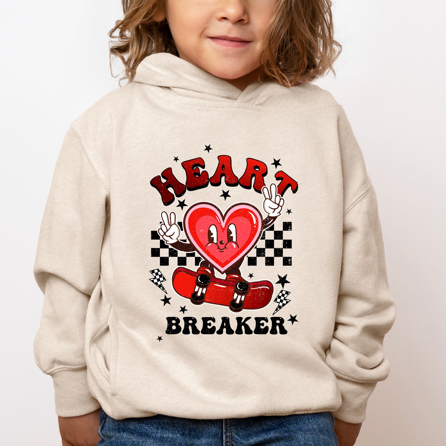 Heart Breaker Skater | Toddler Graphic Hoodie