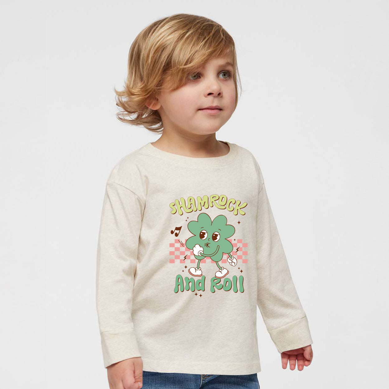 Shamrock and Roll | Toddler Graphic Long Sleeve Tee