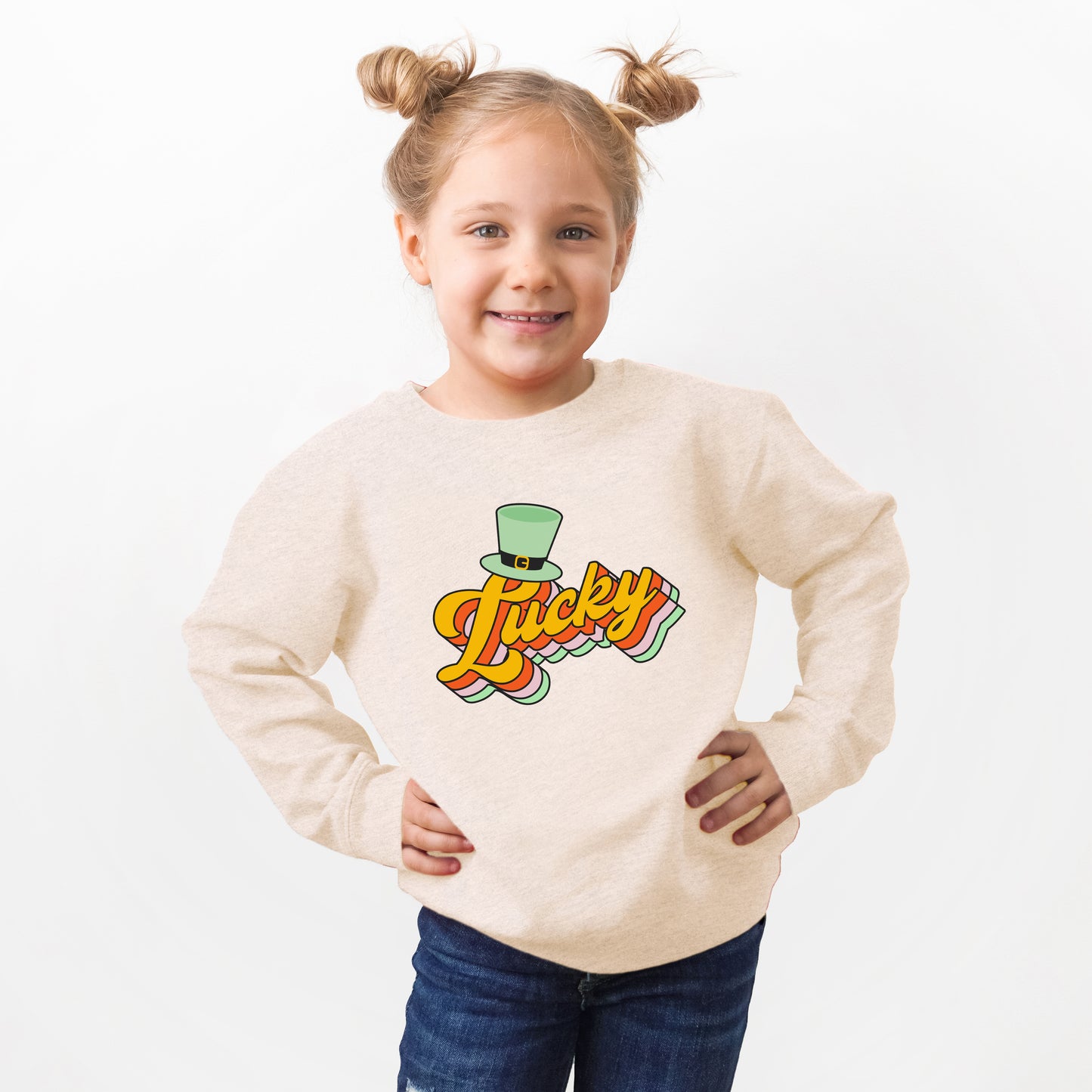 Retro Lucky Hat | Toddler Graphic Sweatshirt