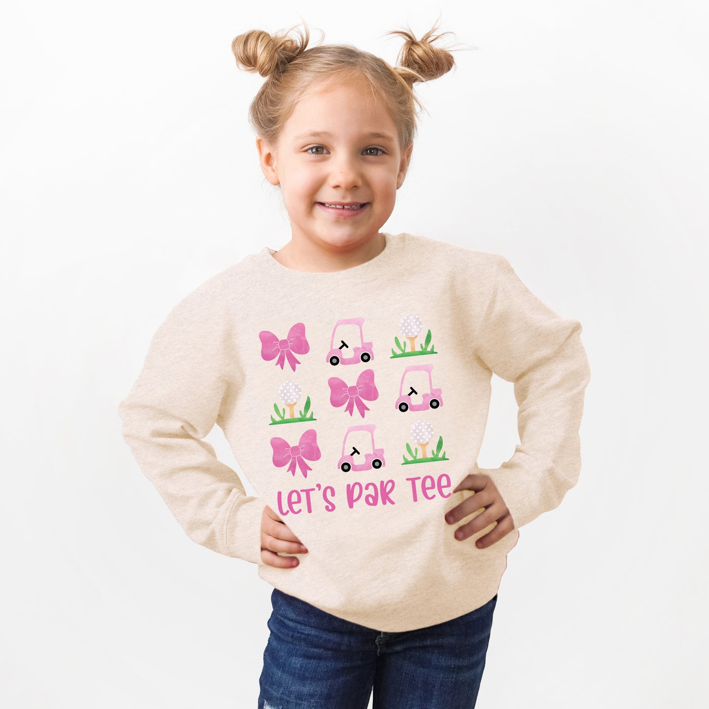 Let's Par Tee Coquette | Toddler Graphic Sweatshirt