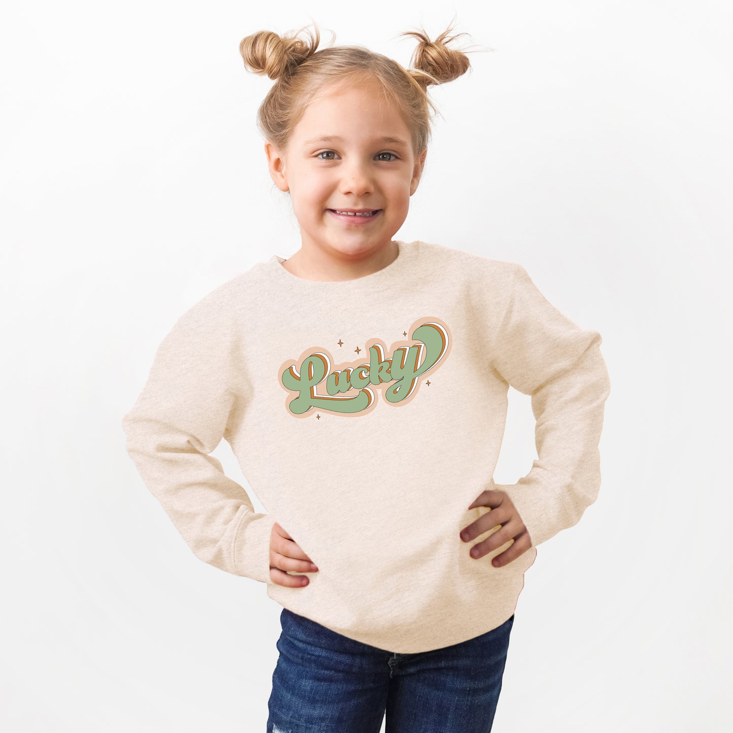 Lucky Retro Stars | Toddler Graphic Sweatshirt