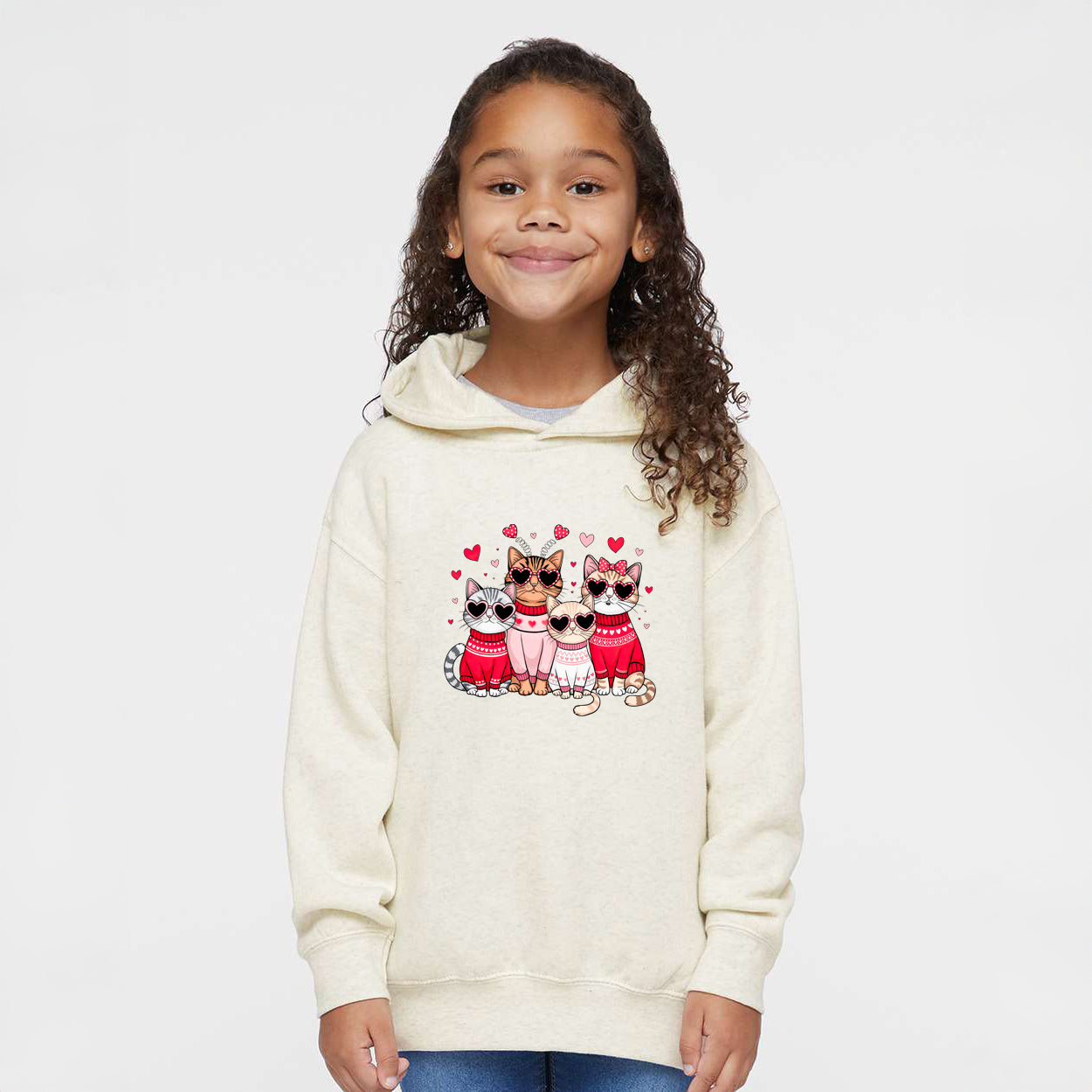 Valentine Kittens | Toddler Graphic Hoodie