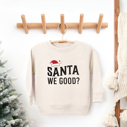 Santa We Good Glitter | Youth Ultra-Soft Graphic Sweatshirt