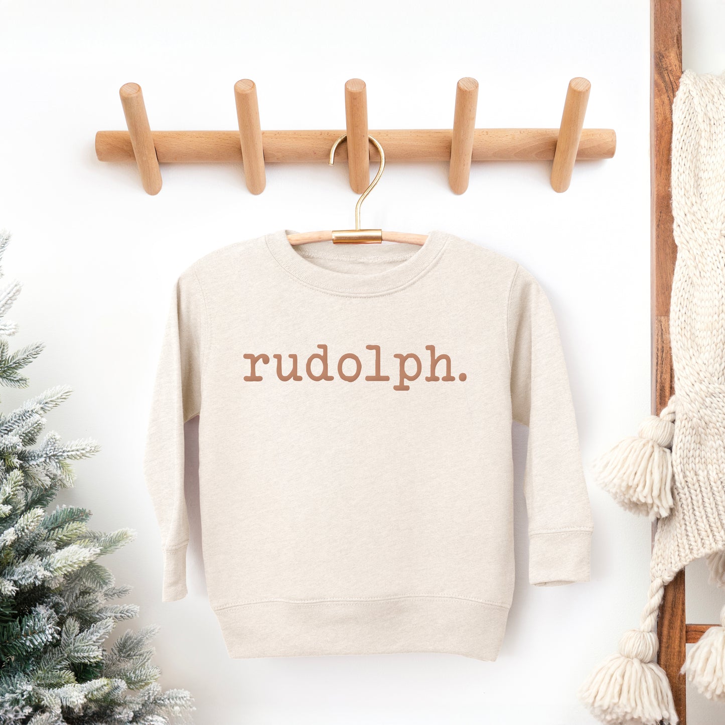 Rudolph Puff Print | Youth Ultra-Soft Graphic Sweatshirt