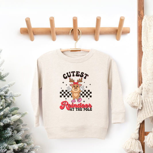 Cutest Reindeer At The Pole | Youth Ultra-Soft Graphic Sweatshirt