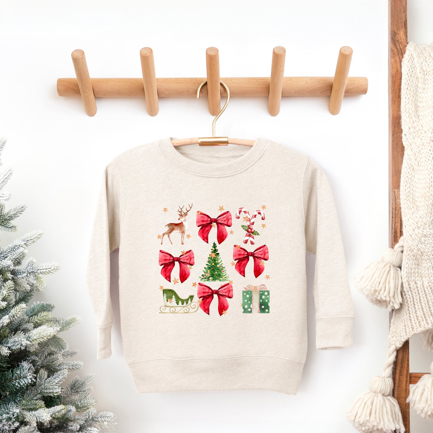 Coquette Christmas Collage | Toddler Graphic Sweatshirt