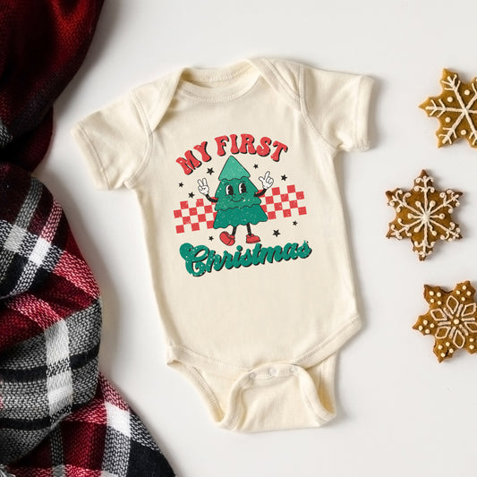 My First Christmas Tree | Baby Graphic Short Sleeve Onesie