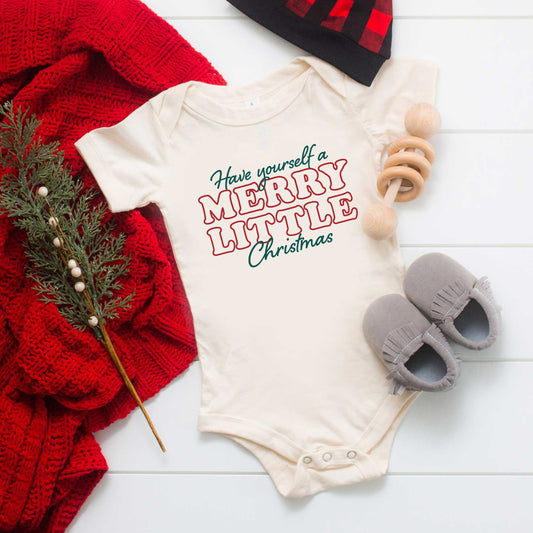 Merry Little Christmas | Baby Graphic Short Sleeve Onesie