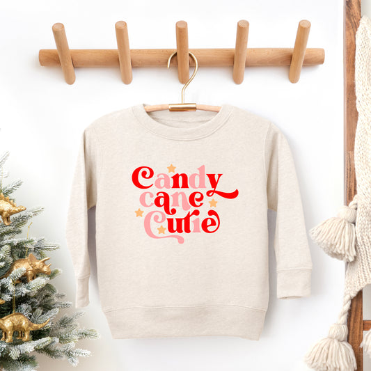 Candy Cane Cutie Stars | Toddler Graphic Sweatshirt