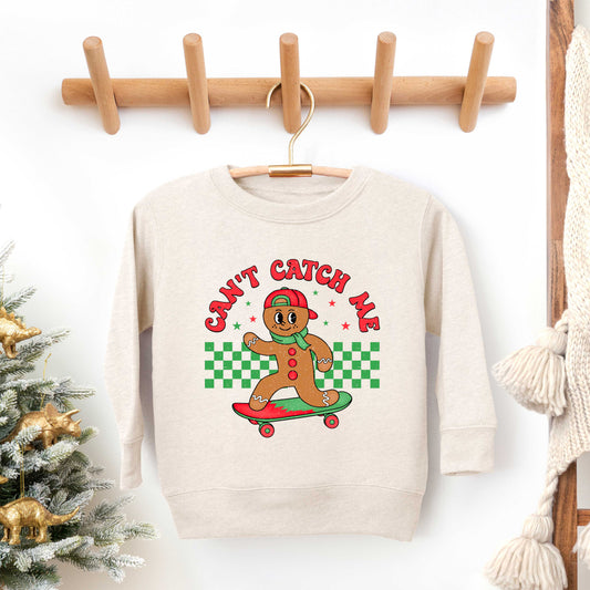 Gingerbread Man Skateboard | Youth Ultra-Soft Graphic Sweatshirt