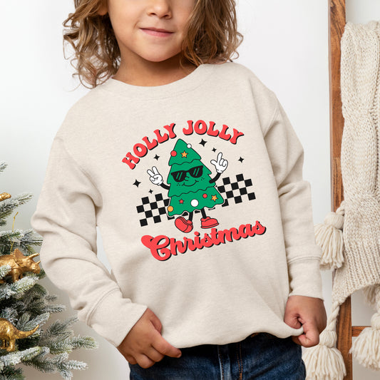 Holly Jolly Christmas Tree | Youth Ultra-Soft Graphic Sweatshirt