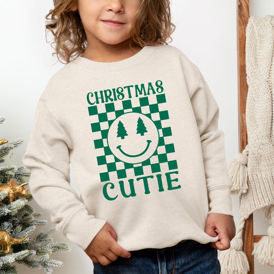 Christmas Cutie Checkered | Youth Ultra-Soft Graphic Sweatshirt