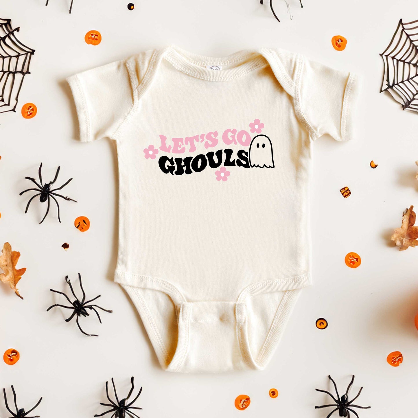 Ghost Let's Go Ghouls | Baby Graphic Short Sleeve Onesie