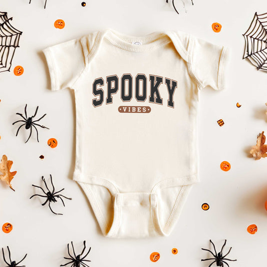 Varsity Spooky Vibes | Baby Graphic Short Sleeve Onesie