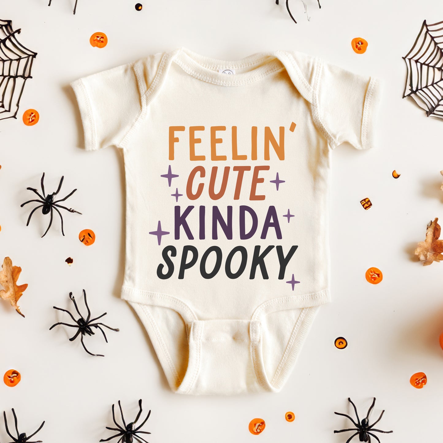 Feelin' Cute Kinda Spooky | Baby Graphic Short Sleeve Onesie