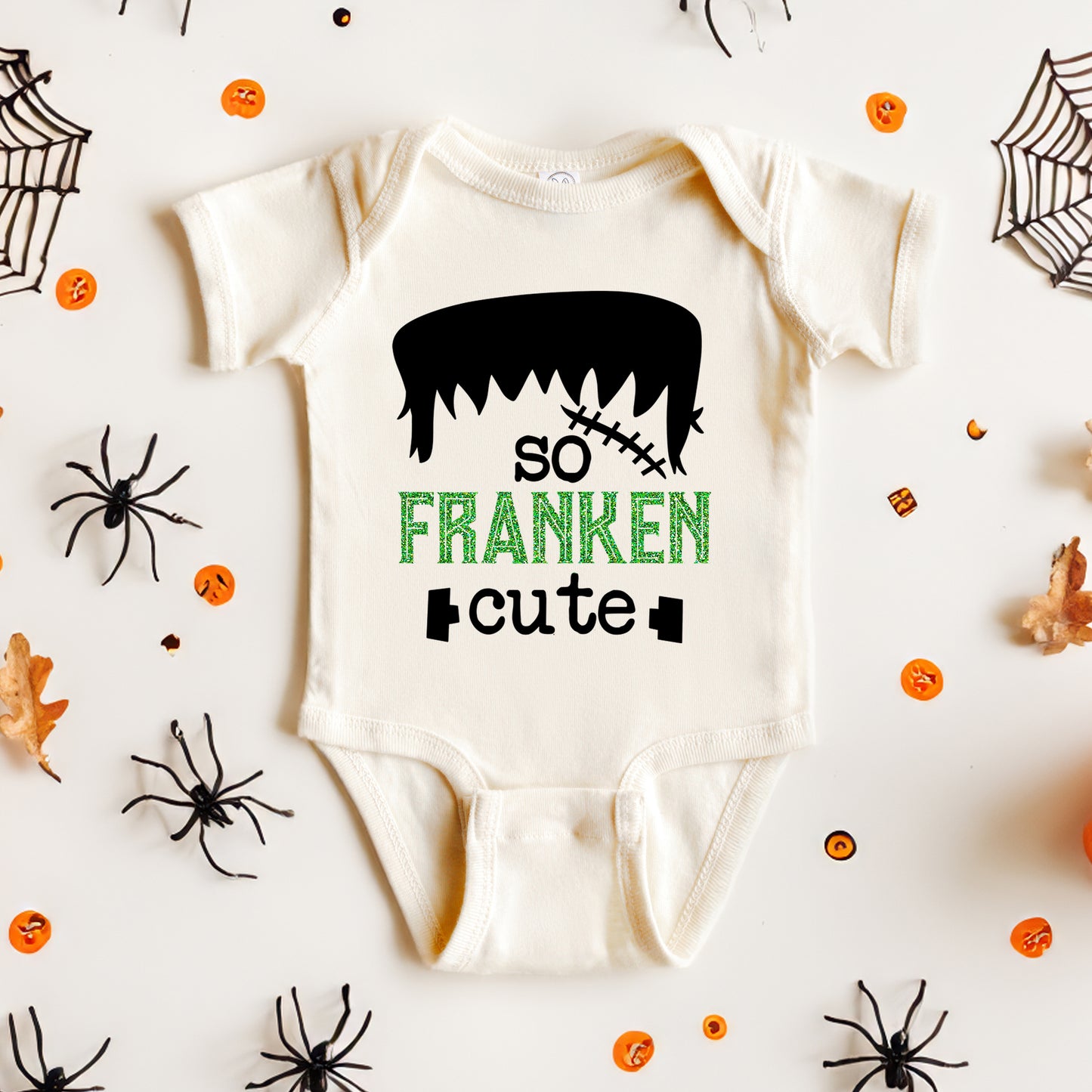 So Franken Cute Glitter | Baby Graphic Short Sleeve Onesie