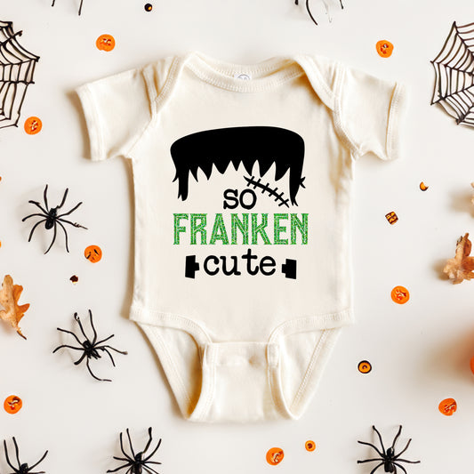 So Franken Cute Glitter | Baby Graphic Short Sleeve Onesie