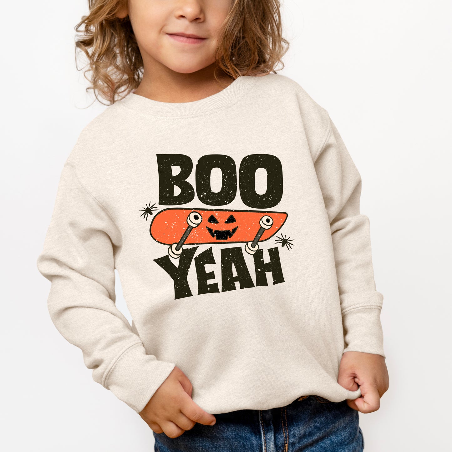 Boo Yeah Skateboard | Toddler Graphic Sweatshirt