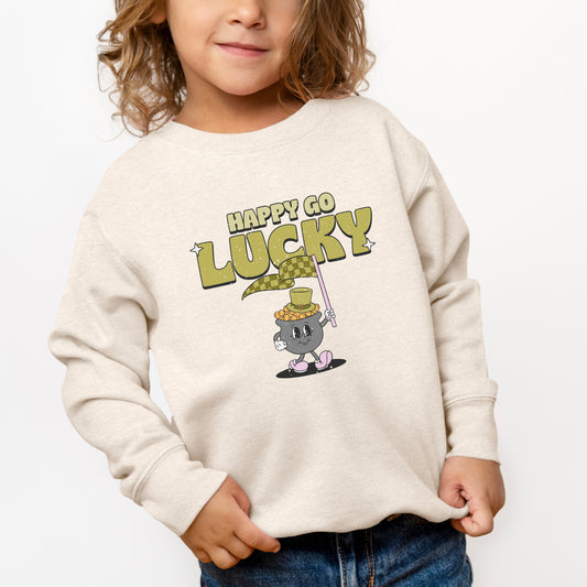 Happy Go Lucky Pot of Gold | Youth Ultra-Soft Graphic Sweatshirt